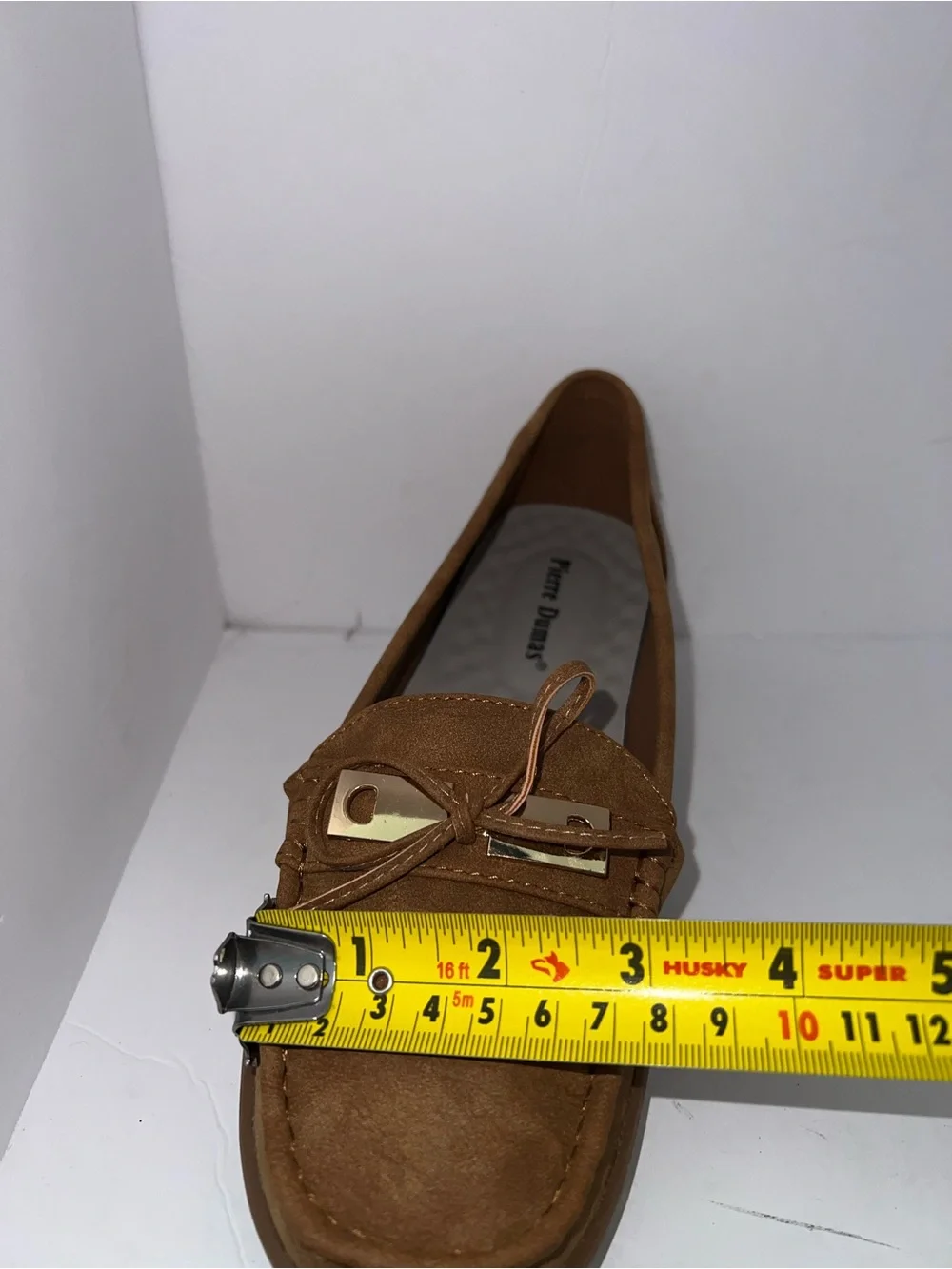 Pierre Dumas Brown Faux Suede Loafers – Women’s Size 8